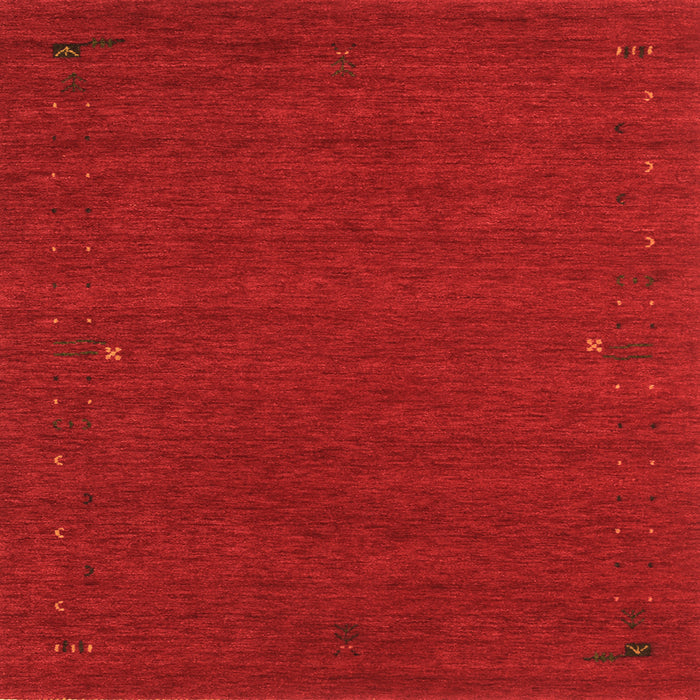 Serging Thickness of Abstract Orange Contemporary Rug, con160org