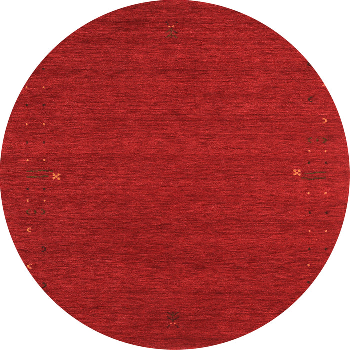 Square Abstract Orange Contemporary Rug, con160org