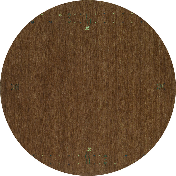 Round Abstract Turquoise Contemporary Rug, con160turq