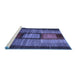 Sideview of Machine Washable Abstract Blue Contemporary Rug, wshcon1610blu