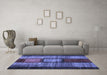 Machine Washable Abstract Blue Contemporary Rug in a Living Room, wshcon1610blu