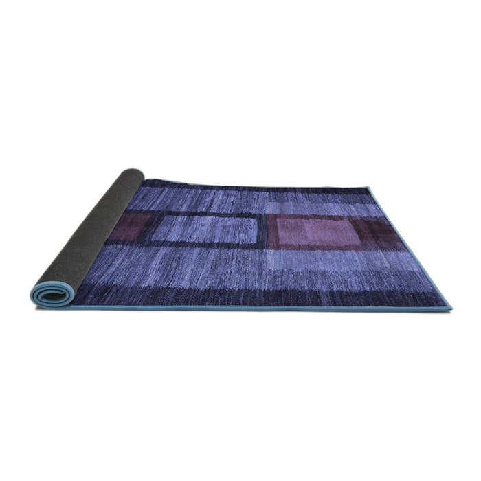 Sideview of Abstract Blue Contemporary Rug, con1610blu