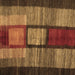 Square Machine Washable Abstract Brown Contemporary Rug, wshcon1610brn