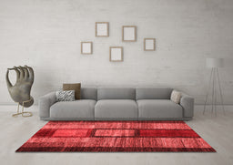Contemporary Red Washable Rugs