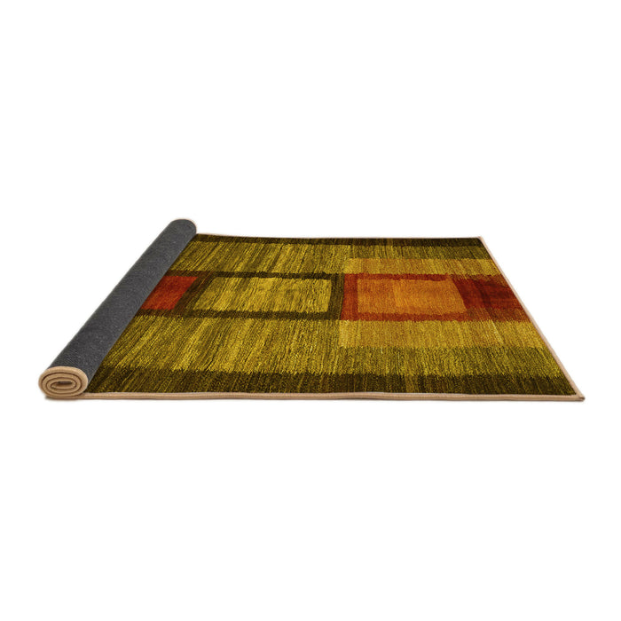 Sideview of Abstract Yellow Contemporary Rug, con1610yw