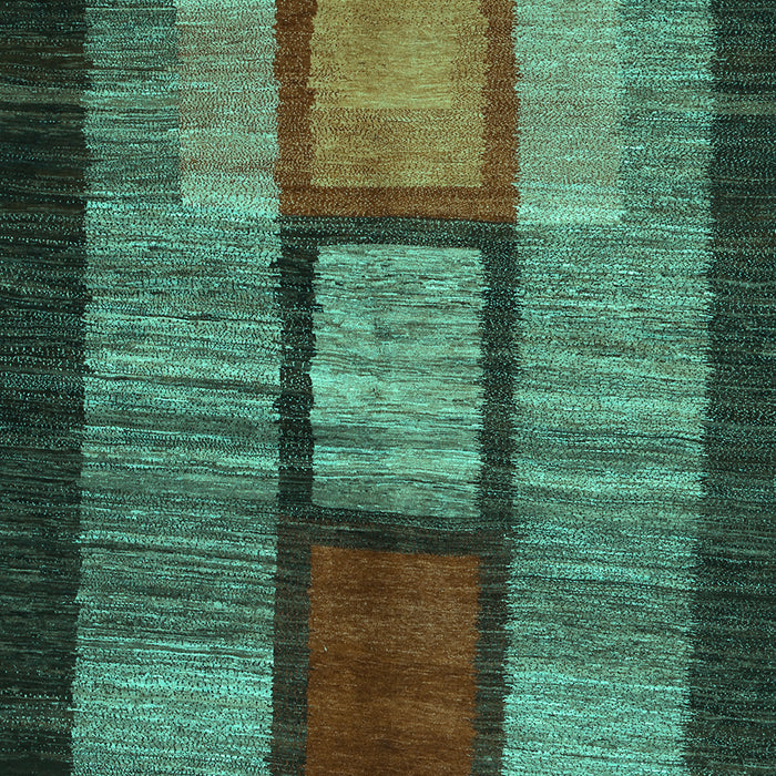 Abstract Turquoise Contemporary Rug, con1610turq