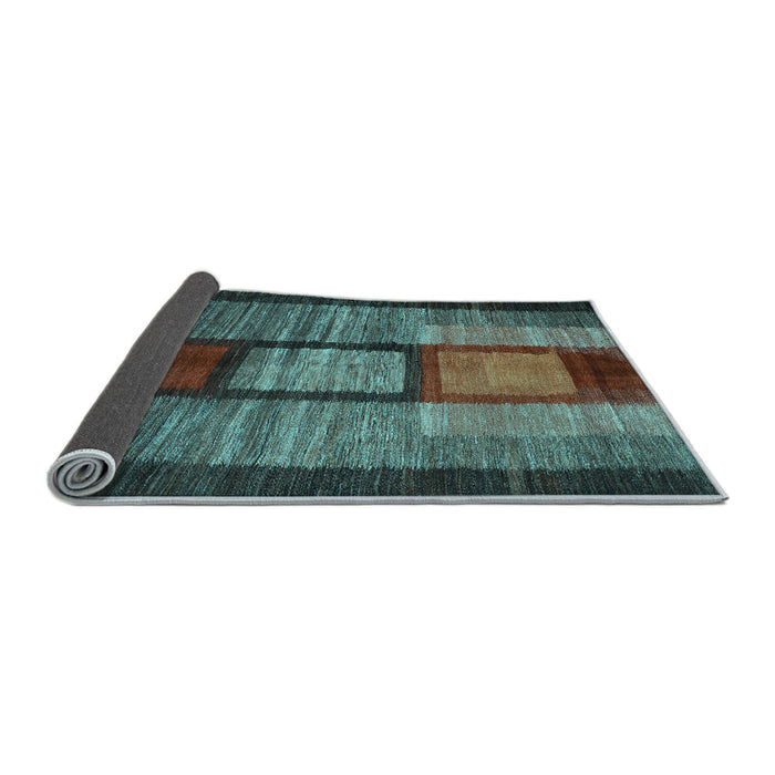 Sideview of Abstract Light Blue Contemporary Rug, con1610lblu
