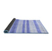 Sideview of Solid Blue Modern Rug, con1611blu