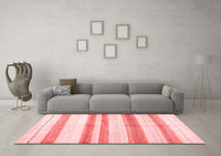 Machine Washable Solid Red Modern Rug, wshcon1611red
