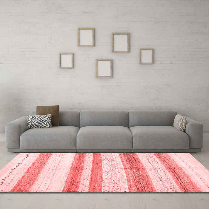 Modern Red Washable Rugs