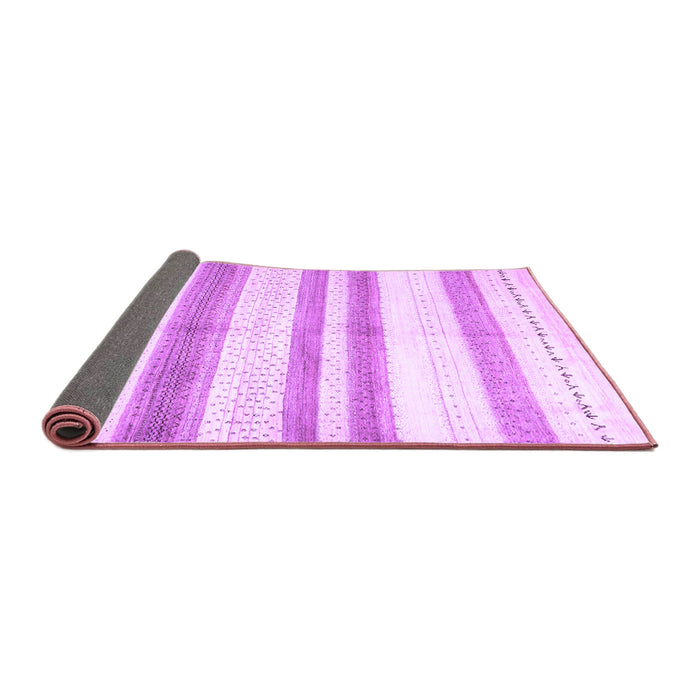 Sideview of Solid Purple Modern Rug, con1611pur
