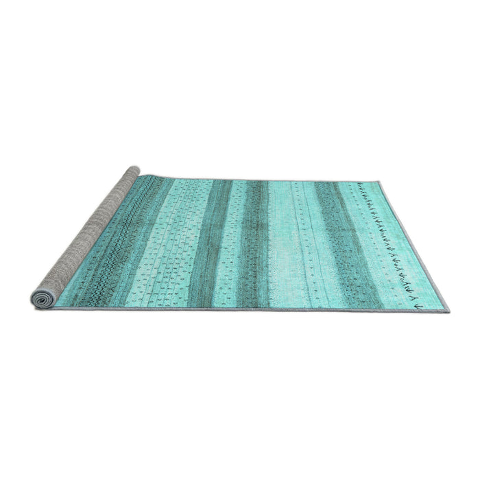 Sideview of Machine Washable Solid Light Blue Modern Rug, wshcon1611lblu