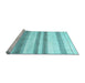 Sideview of Machine Washable Solid Light Blue Modern Rug, wshcon1611lblu