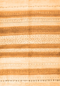 Solid Orange Modern Rug, con1611org