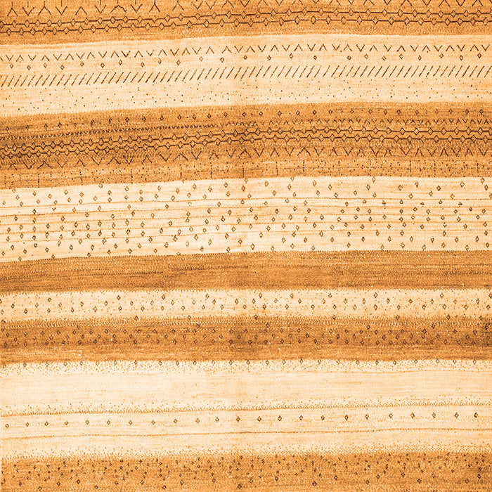 Solid Orange Modern Rug, con1611org