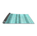 Sideview of Solid Light Blue Modern Rug, con1611lblu