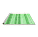 Sideview of Machine Washable Solid Emerald Green Modern Area Rugs, wshcon1611emgrn