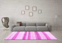 Machine Washable Solid Pink Modern Rug, wshcon1611pnk