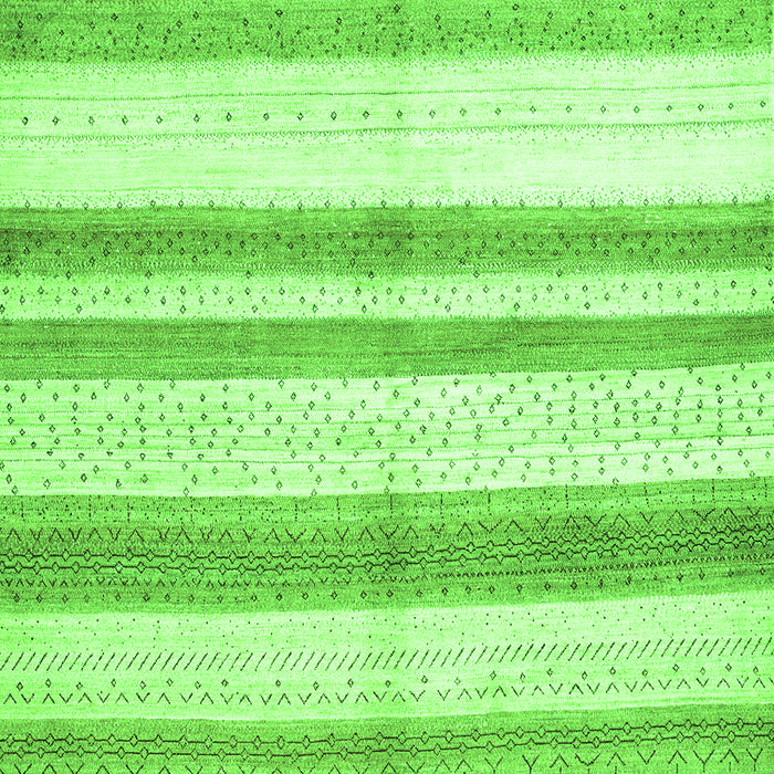 Serging Thickness of Machine Washable Solid Green Modern Area Rugs, wshcon1611grn