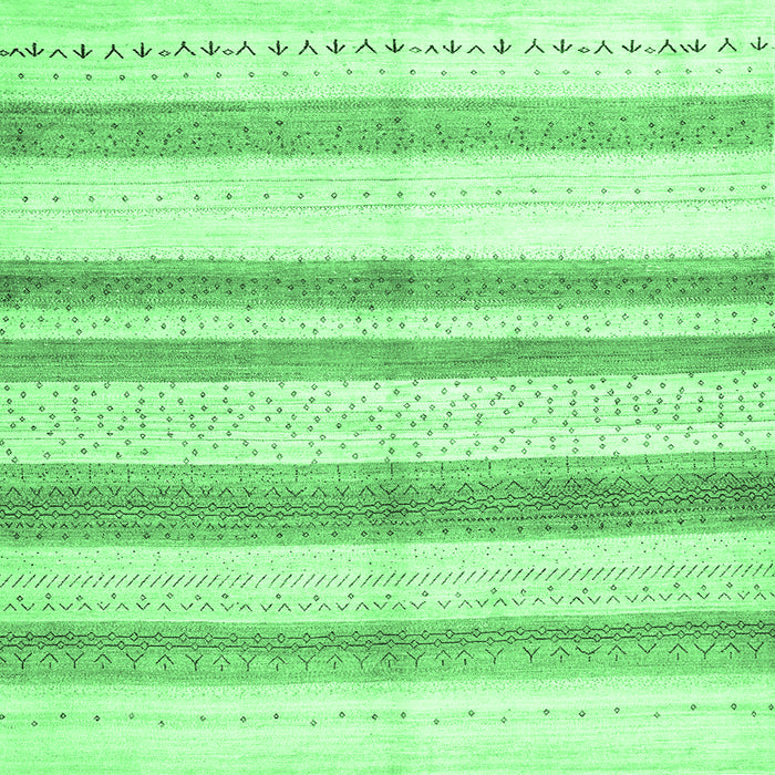 Square Machine Washable Solid Emerald Green Modern Area Rugs, wshcon1611emgrn