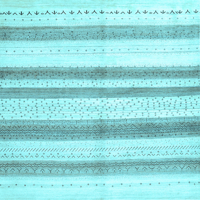 Square Solid Light Blue Modern Rug, con1611lblu