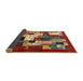 Thickness of Contemporary Copper Green Modern Rug, con1612