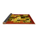 Sideview of Abstract Yellow Contemporary Rug, con1612yw