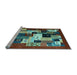 Sideview of Machine Washable Abstract Light Blue Contemporary Rug, wshcon1612lblu