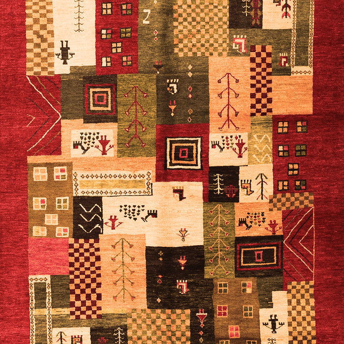 Abstract Orange Contemporary Rug, con1612org