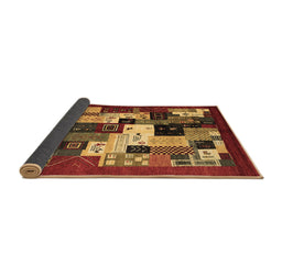 Sideview of Abstract Brown Contemporary Rug, con1612brn
