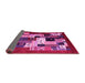 Sideview of Abstract Pink Contemporary Rug, con1612pnk