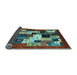 Sideview of Abstract Light Blue Contemporary Rug, con1612lblu