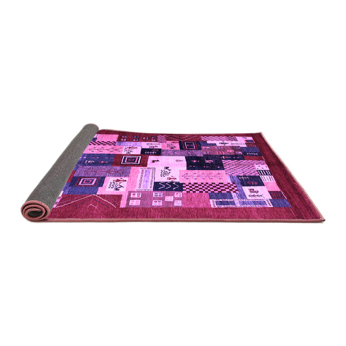 Sideview of Abstract Purple Contemporary Rug, con1612pur