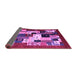 Sideview of Abstract Purple Contemporary Rug, con1612pur