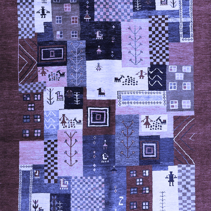 Machine Washable Abstract Blue Contemporary Rug, wshcon1612blu