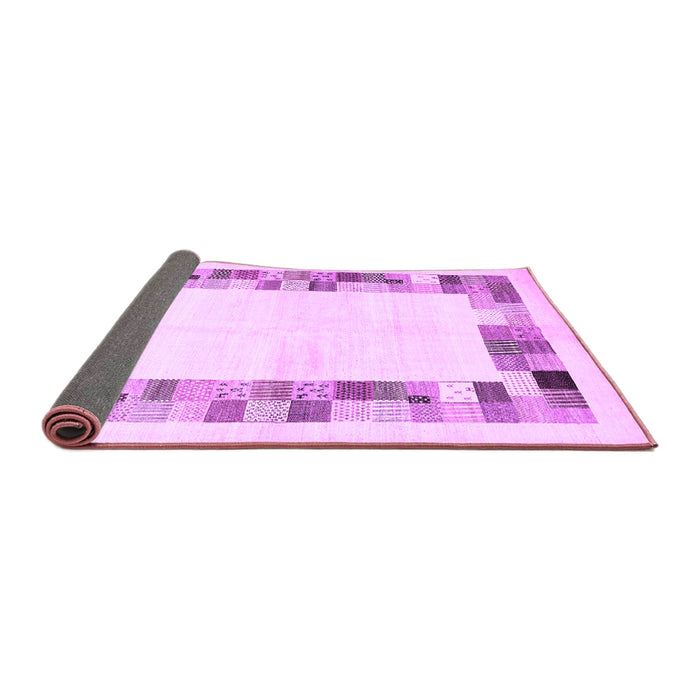 Sideview of Solid Purple Modern Rug, con1613pur