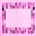 Square Solid Pink Modern Rug, con1613pnk