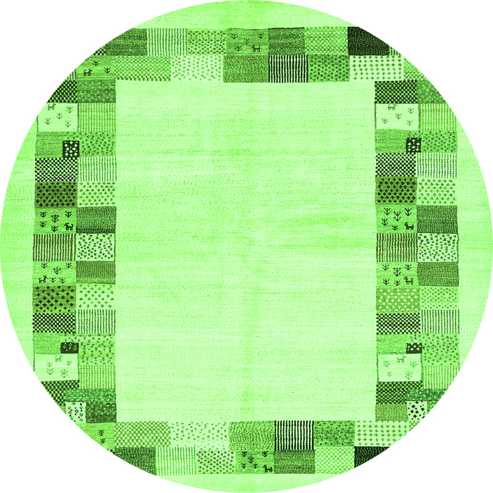 Square Solid Green Modern Rug, con1613grn