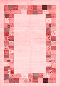 Solid Red Modern Rug, con1613red