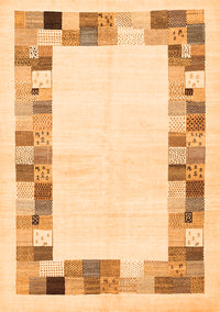 Solid Orange Modern Rug, con1613org