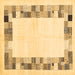 Square Machine Washable Solid Brown Modern Rug, wshcon1613brn