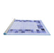 Sideview of Machine Washable Solid Blue Modern Rug, wshcon1613blu