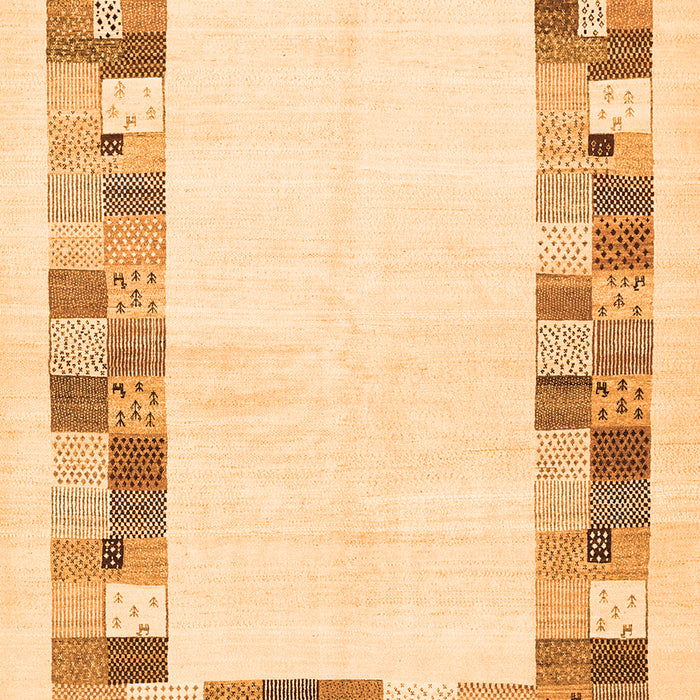 Serging Thickness of Machine Washable Solid Orange Modern Area Rugs, wshcon1613org