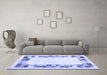 Machine Washable Solid Blue Modern Rug in a Living Room, wshcon1613blu