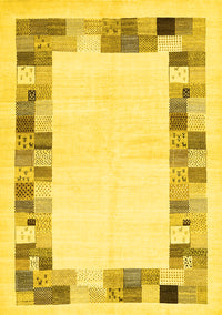 Solid Yellow Modern Rug, con1613yw