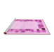 Sideview of Machine Washable Solid Pink Modern Rug, wshcon1613pnk