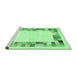 Sideview of Machine Washable Solid Emerald Green Modern Area Rugs, wshcon1613emgrn