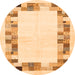 Square Solid Orange Modern Rug, con1613org