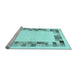 Sideview of Machine Washable Solid Light Blue Modern Rug, wshcon1613lblu