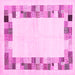 Square Machine Washable Solid Pink Modern Rug, wshcon1613pnk